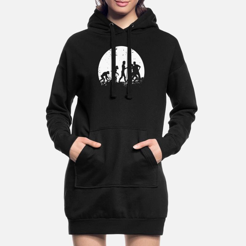 Professeur de danse Evolution Lune Danse École de danse Danse Sweat-shirt à capuche long Femme