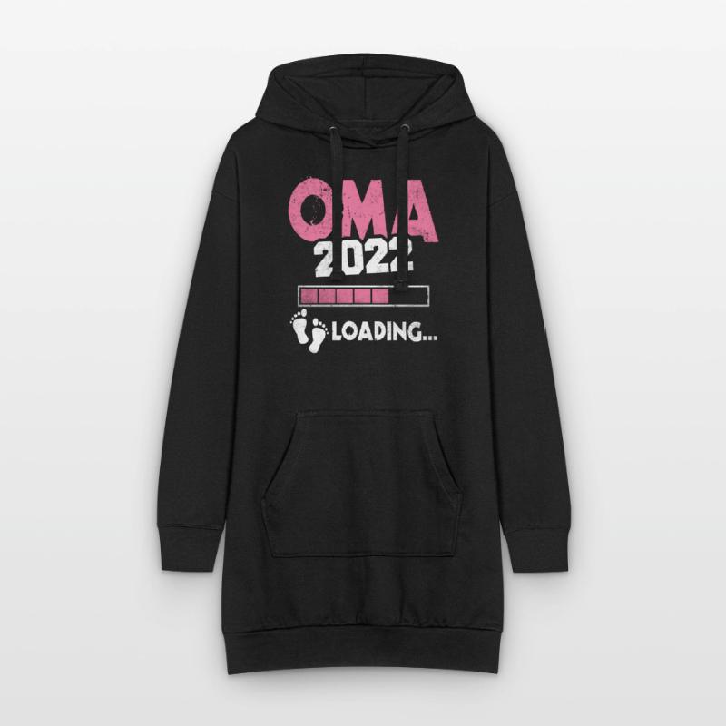 Werdende Oma 2022 Loading Nachwuchs Großmutter Hoodie-Kleid