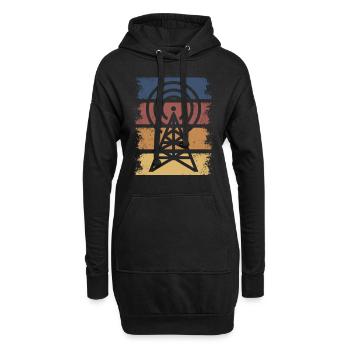 Amateur radio amateur funker radio radio amateur radio radio - Sweat-shirt à capuche long Femme - noir - Devant