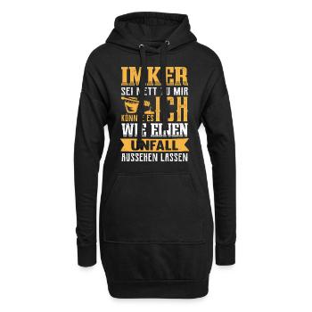 Imker Spruch Imkerei Bienen Bienenzüchter - Hoodie-Kleid - Schwarz - Vorne