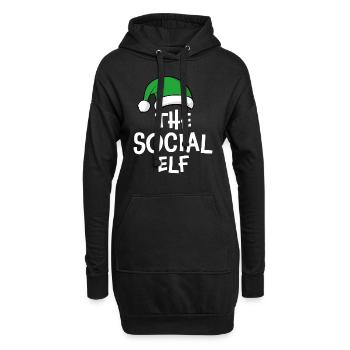 The Social Elf - Hoodie Dress - black - Front
