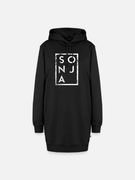 Sonja Minimalismus - Hoodie-Kleid - Schwarz