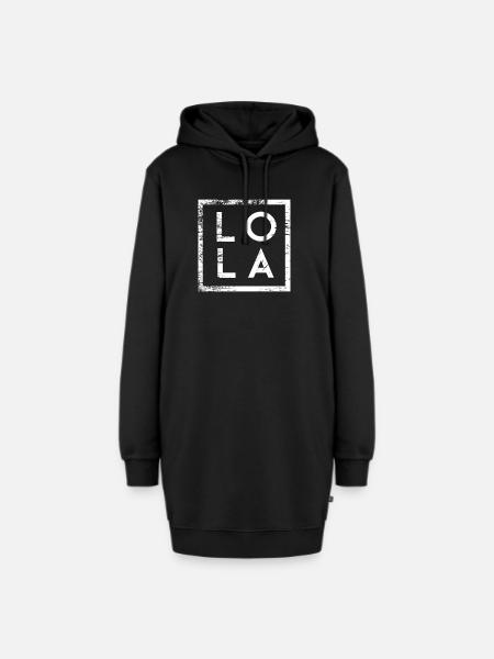 Lola Minimalismus - Hoodie-Kleid - Schwarz