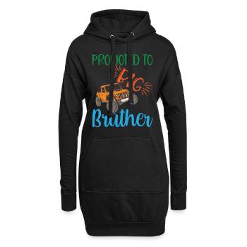 grand frère, Promu grand frère Cadeau - Sweat-shirt à capuche long Femme - noir - Devant