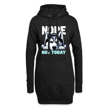 Nope Not Today Lazy Husky - Sweat-shirt à capuche long Femme - noir - Devant
