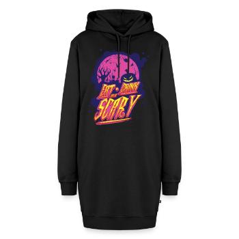 Halloween - Hoodie-Kleid - Schwarz - Vorne - AI Model Female 172 light (172cm)