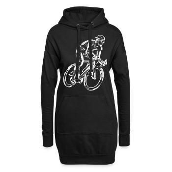 Radsport - Hoodie-Kleid - Schwarz - Vorne
