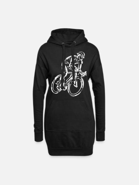 Radsport - Hoodie-Kleid - Schwarz