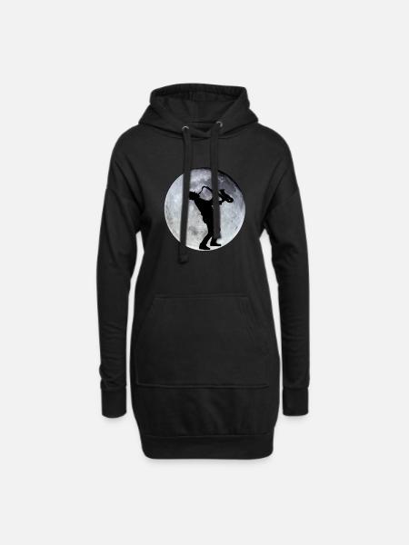 Musique Saxophone saxophone - Sweat-shirt à capuche long Femme - noir