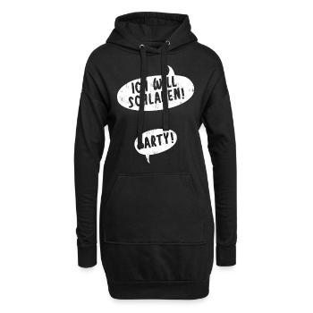 Schwanger Schwangerschaft Lustiger Spruch Baby - Hoodie-Kleid - Schwarz - Vorne