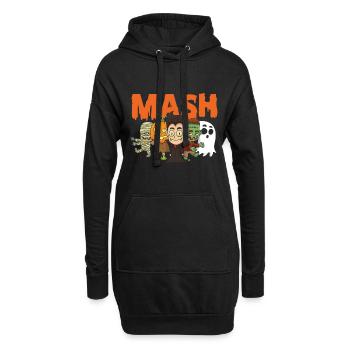 Monster halloween - Hoodie-Kleid - Schwarz - Vorne