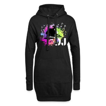 DJ disc jockey - Sweat-shirt à capuche long Femme - noir - Devant