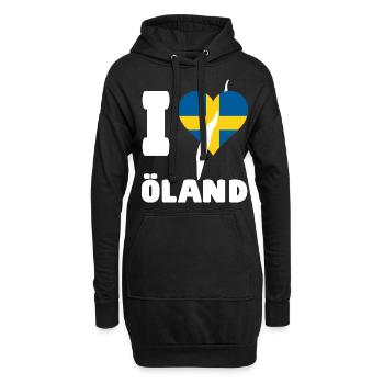 I LOVE ÖLAND Schweden - Hoodie-Kleid - Schwarz - Vorne