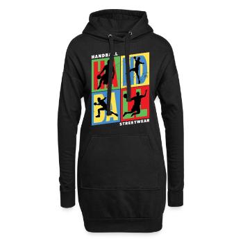 Handball Handball Player Handball Player Vintage Retro - Sweat-shirt à capuche long Femme - noir - Devant