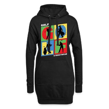 Golf Golf Golfer Sport Hobby Club Vintage - Sweat-shirt à capuche long Femme - noir - Devant