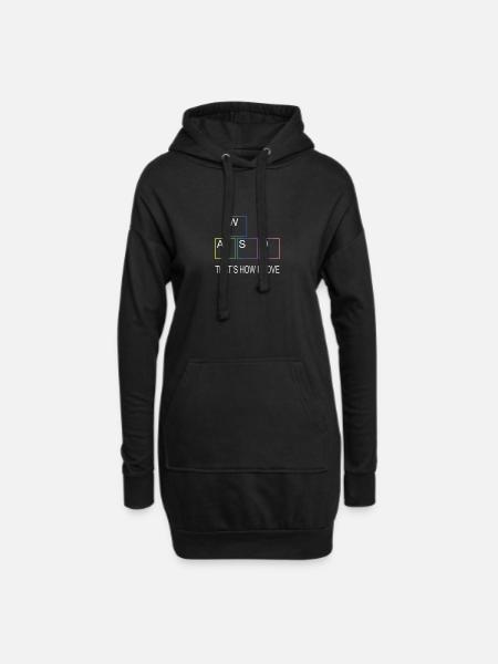 WASD PC Gamer Gaming Videospiel Retro Zocker - Hoodie-Kleid - Schwarz