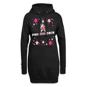 Prinzessin Prinzickchen Einhorn - Hoodie-Kleid - Schwarz - Vorne