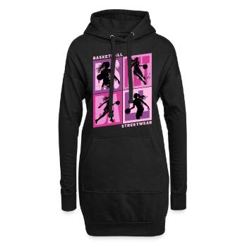 Basket-ball Femme Basketteur Joueur de basket-ball - Sweat-shirt à capuche long Femme - noir - Devant