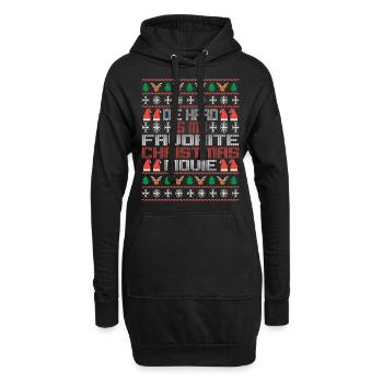 Die Hard Is Christmas Movie Ugly Christmas Pajama - Hoodie-Kleid - Schwarz - Vorne