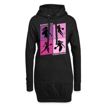 Basket-ball Femme Basketteur Joueur de basket-ball - Sweat-shirt à capuche long Femme - noir - Devant