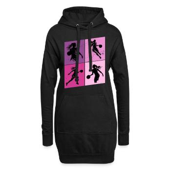 Basket-ball Femme Basketteur Joueur de basket-ball - Sweat-shirt à capuche long Femme - noir - Devant