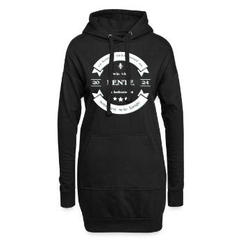 Rente Pension Ruhestand 2024 Spruch - Hoodie-Kleid - Schwarz - Vorne