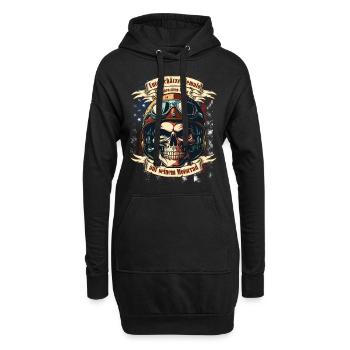 Alter Mann Motorrad Biker Spruch - Hoodie-Kleid - Schwarz - Vorne