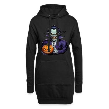 Halloween - Vampire Bloodsucker Horreur avec citrouille - Sweat-shirt à capuche long Femme - noir - Devant