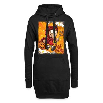 Süße Hexe Halloween Trick Or Treat Spaß - Hoodie-Kleid - Schwarz - Vorne
