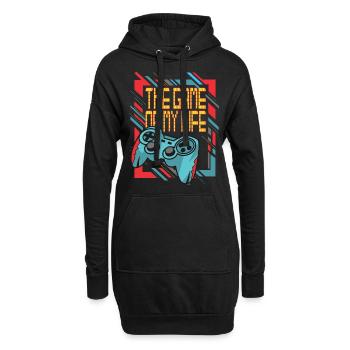 Die Spiele Meines Lebens Gamer Inspiration - Hoodie-Kleid - Schwarz - Vorne