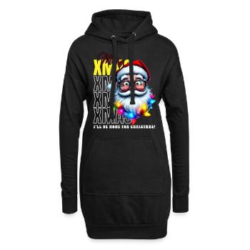 Noël Joyeux Noël Saint-Nicolas - Sweat-shirt à capuche long Femme - noir - Devant