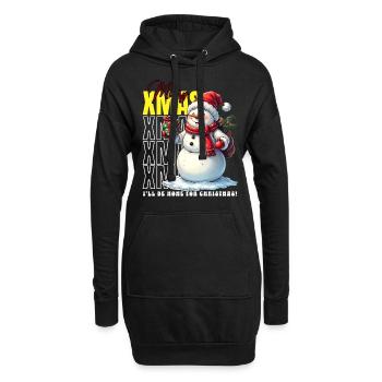 Noël Joyeux Noël Bonhomme de neige - Sweat-shirt à capuche long Femme - noir - Devant