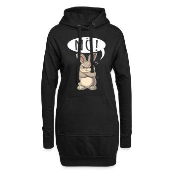 Lapin de Basse-Autriche Cadeau de Pâques - Sweat-shirt à capuche long Femme - noir - Devant