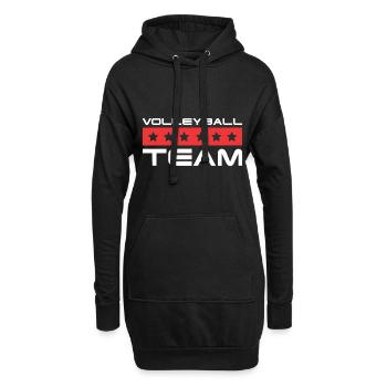 Volleyball Crew - Hoodie-Kleid - Schwarz - Vorne