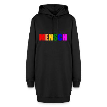 Mensch - Hoodie-Kleid - Schwarz - Vorne - AI Model Female 172 light (172cm)