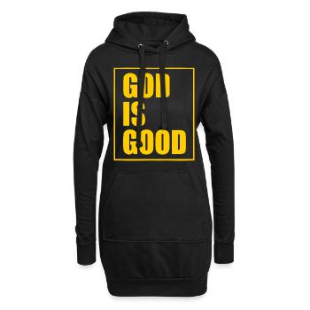 God is good - Sweat-shirt à capuche long Femme - noir - Devant