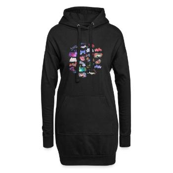 Conception de la plongée sous-marine en nudibranche - Sweat-shirt à capuche long Femme - noir - Devant