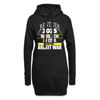 Rente Ruhestand Rentner Geschenk - Hoodie-Kleid - Schwarz - Vorne