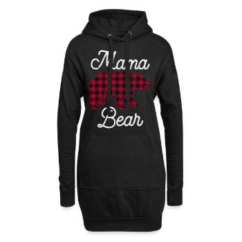 Mama Bear - Hoodie-Kleid - Schwarz - Vorne