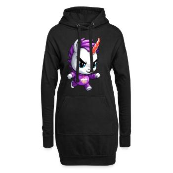 Grim Unicorn Design - Mystical Magic - Sweat-shirt à capuche long Femme - noir - Devant
