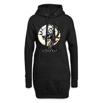Arbre squelette Skull // Totenkopf Baum FS0082 - Sweat-shirt à capuche long Femme - noir - Devant