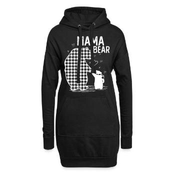 Mama Bear - Hoodie-Kleid - Schwarz - Vorne
