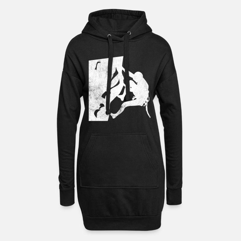 Klettern - Hoodie-Kleid - Schwarz