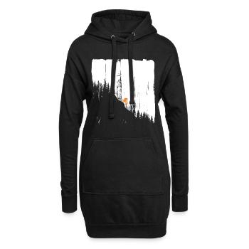 Downhiller Cyclist Downhill Biker cadeau - Sweat-shirt à capuche long Femme - noir - Devant