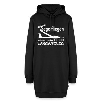 ohne segelfliegen - Hoodie-Kleid - Schwarz - Vorne