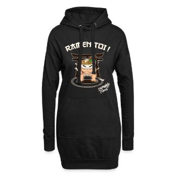 Ramen toi Sumo - Humor Japan - Küche - Hoodie-Kleid - Schwarz - Vorne