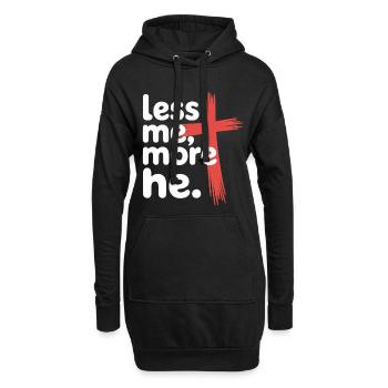 Less Me More He Christian Faith - Hoodie Dress - black - Front