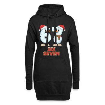 6 7 Meme Weihnachten Lustig Sechs Sieben Geschenk - Hoodie-Kleid - Schwarz - Vorne