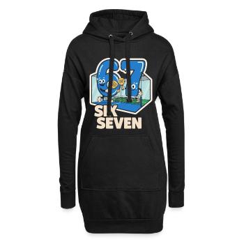 67 Six Seven Meme Padel - Italien Drôle - Sweat-shirt à capuche long Femme - noir - Devant