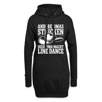 Omas Line Dance Shirt - Hoodie-Kleid - Schwarz - Vorne